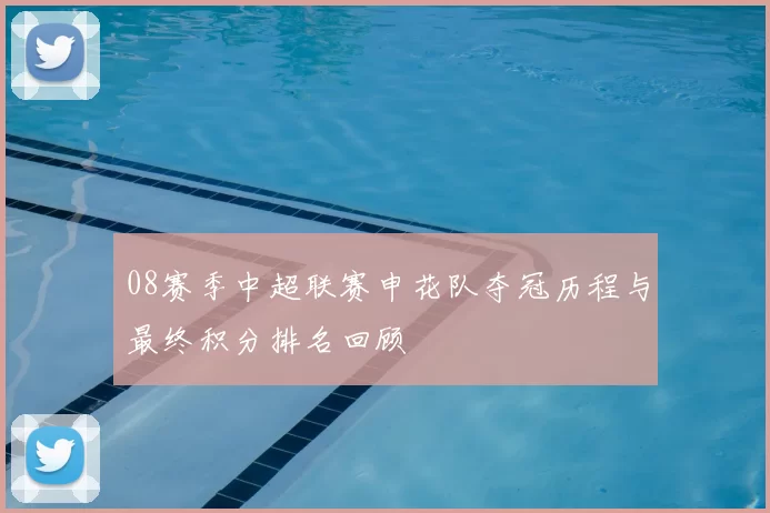 08赛季中超联赛申花队夺冠历程与最终积分排名回顾